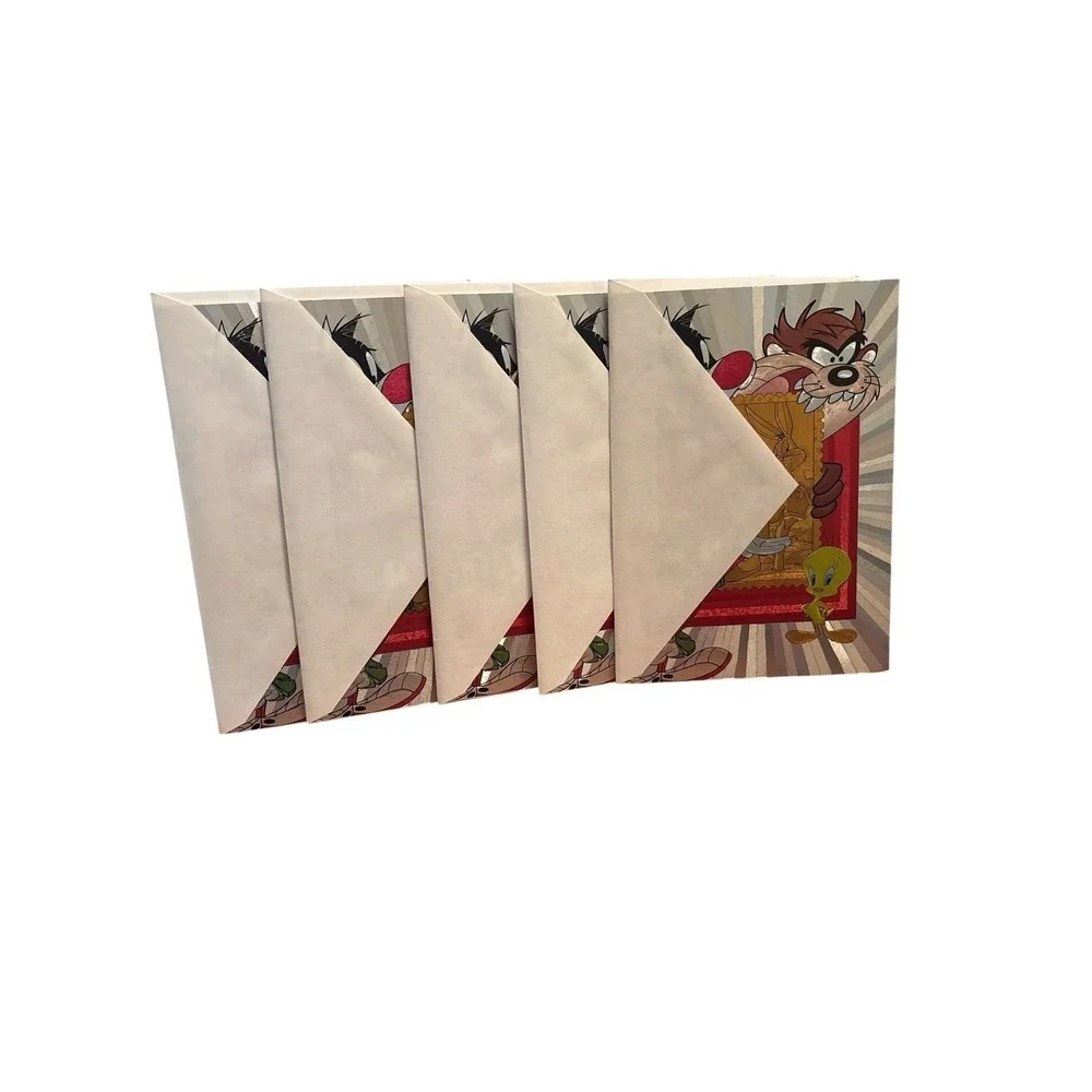 1997 Looney Tunes Stamp Collectible Foil Greeting Card 32 Cents/Set of 5